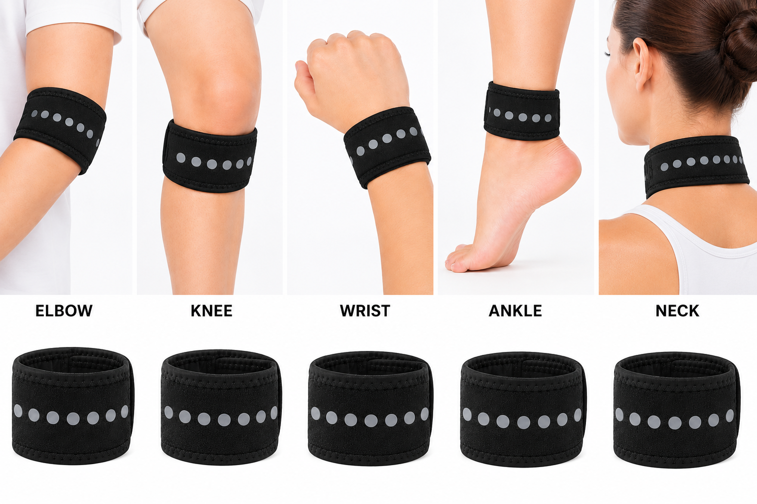 Magnetic Neoprene Body Strap(Pack of 2)