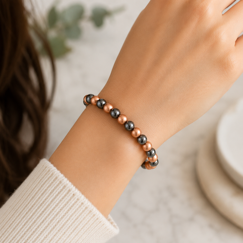 Magnetic & Copper Bead Bracelet