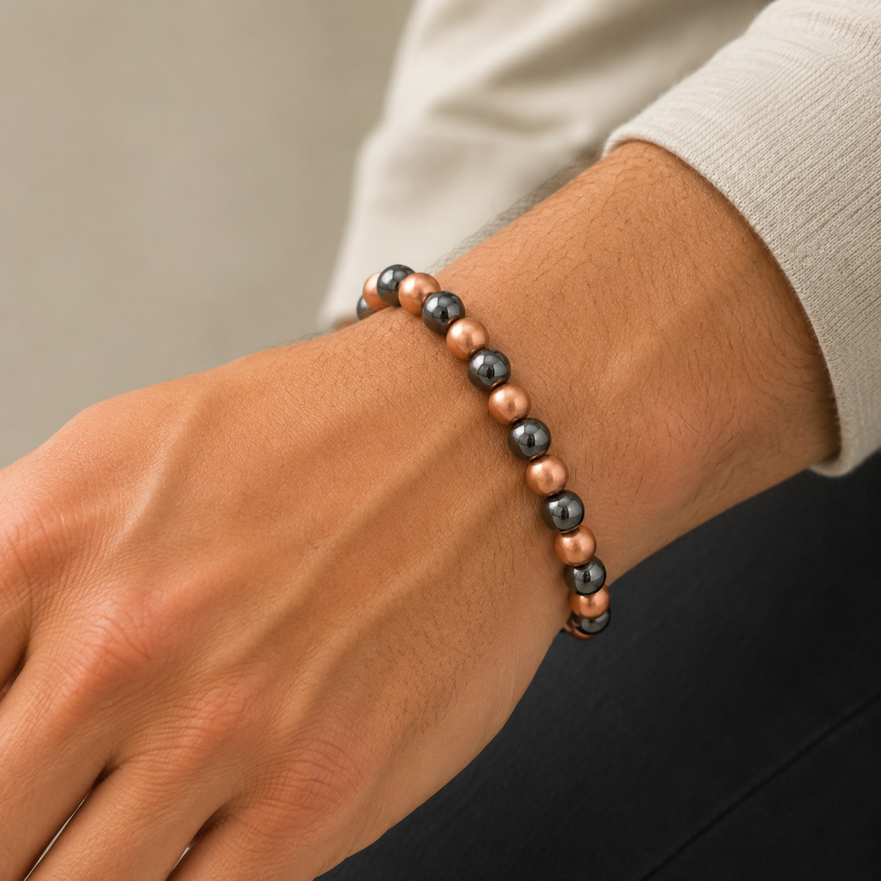 Magnetic & Copper Bead Bracelet